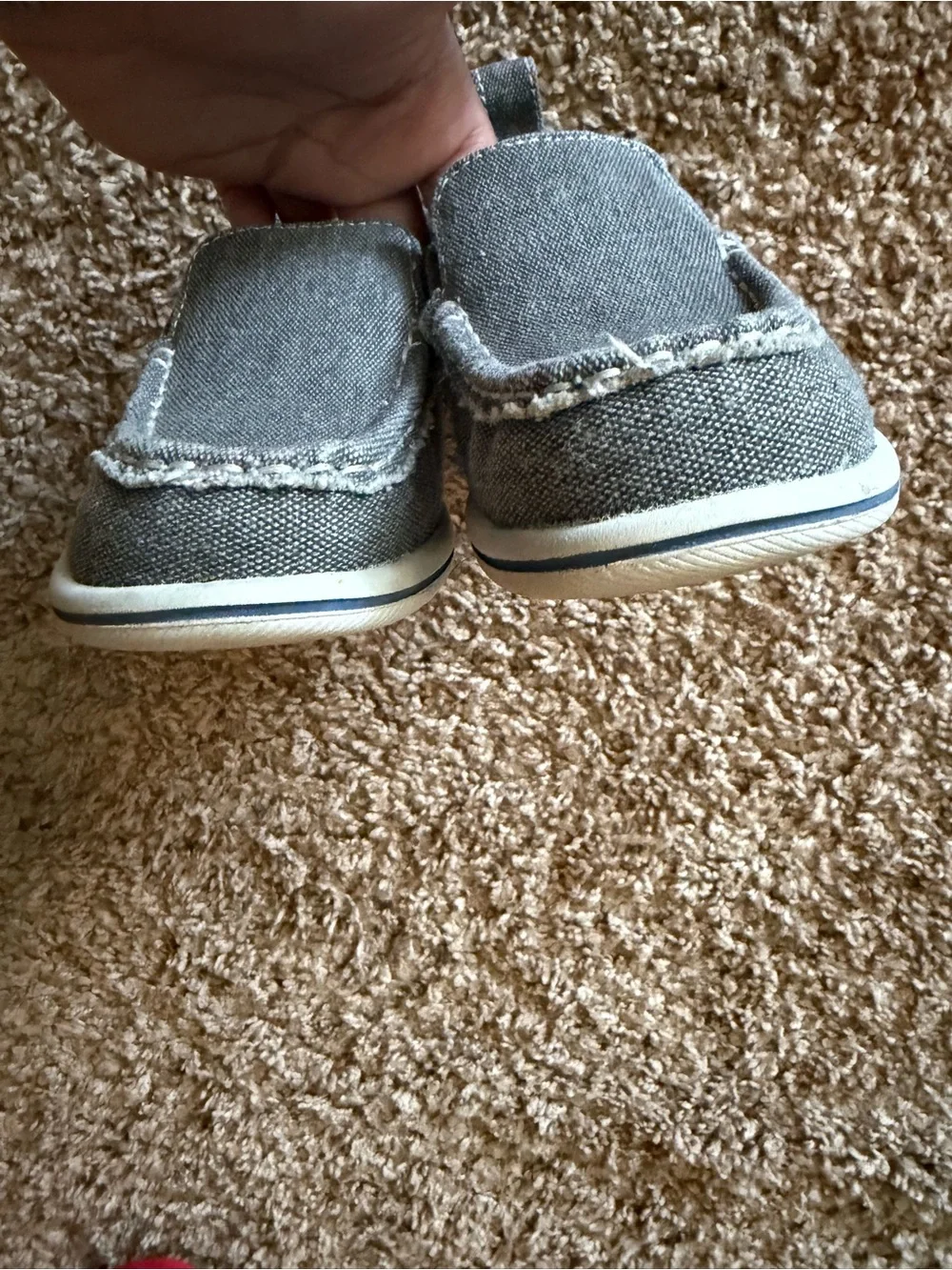 Kids' Grey Canvas Moccasins - Easy Slip-On Comfort